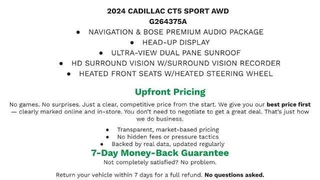 2024 Cadillac CT5 Sport