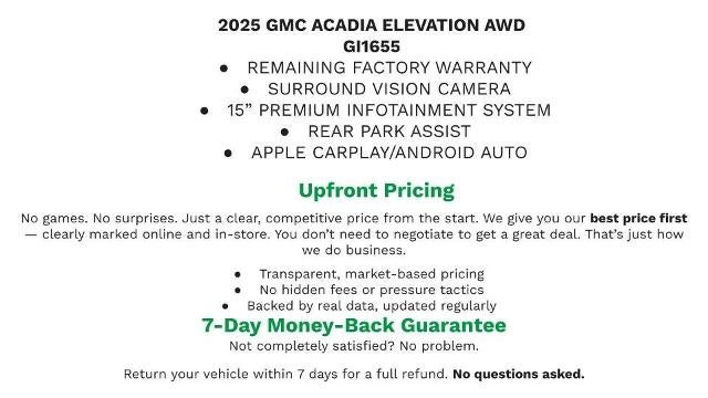 2025 GMC Acadia Elevation