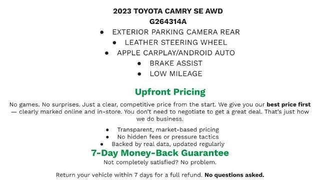 2023 Toyota Camry SE