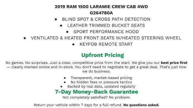2019 RAM 1500 Laramie 4x4 Crew Cab 5'7's photo