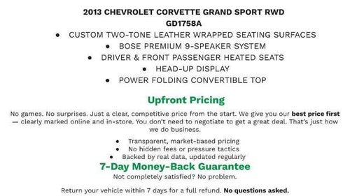 2013 Chevrolet Corvette Grand Sport Grand Sport 4LT