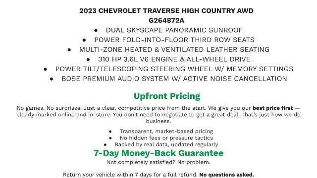 2023 Chevrolet Traverse High Country