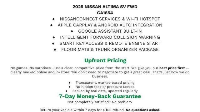 2025 Nissan Altima SV FWD