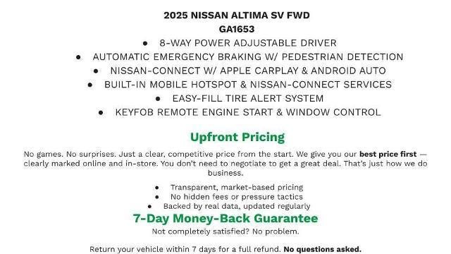 2025 Nissan Altima SV FWD