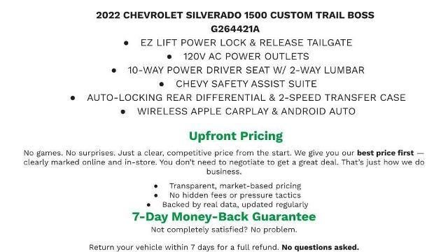 2022 Chevrolet Silverado 1500 Custom Trail Boss