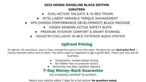 2022 Honda Ridgeline Black Edition